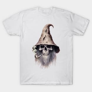 Wizard Skull - Fantasy Halloween T-Shirt